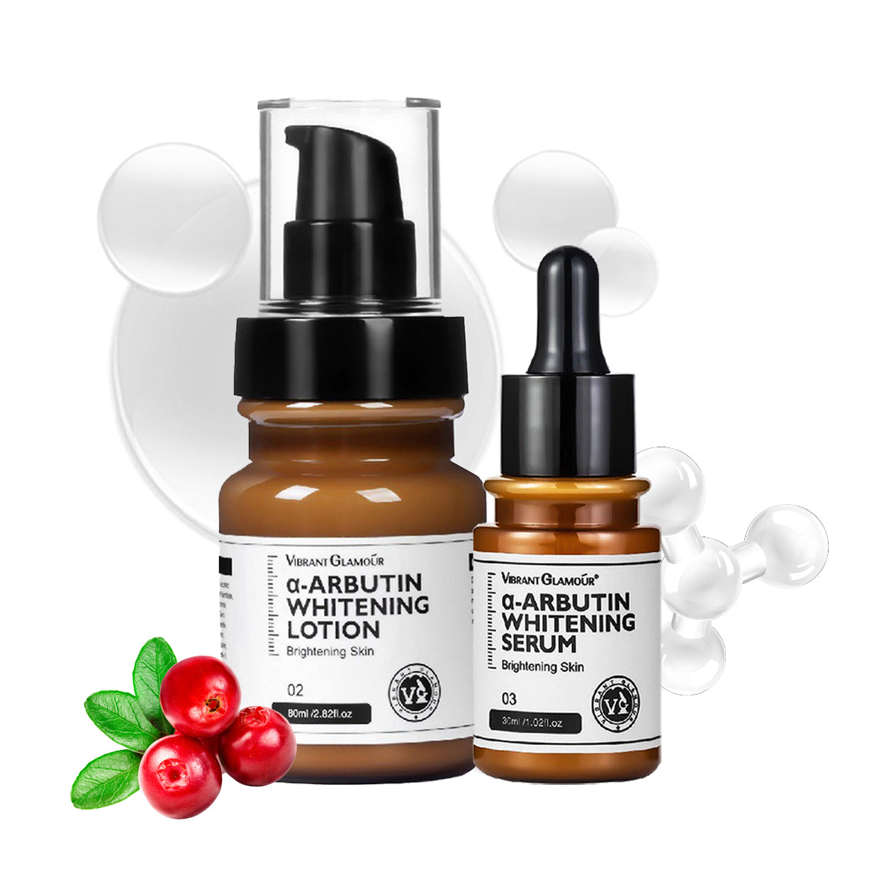 VG Vibrant Glamour - Alpha Arbutin Serum + Lotion for Skin Brightening