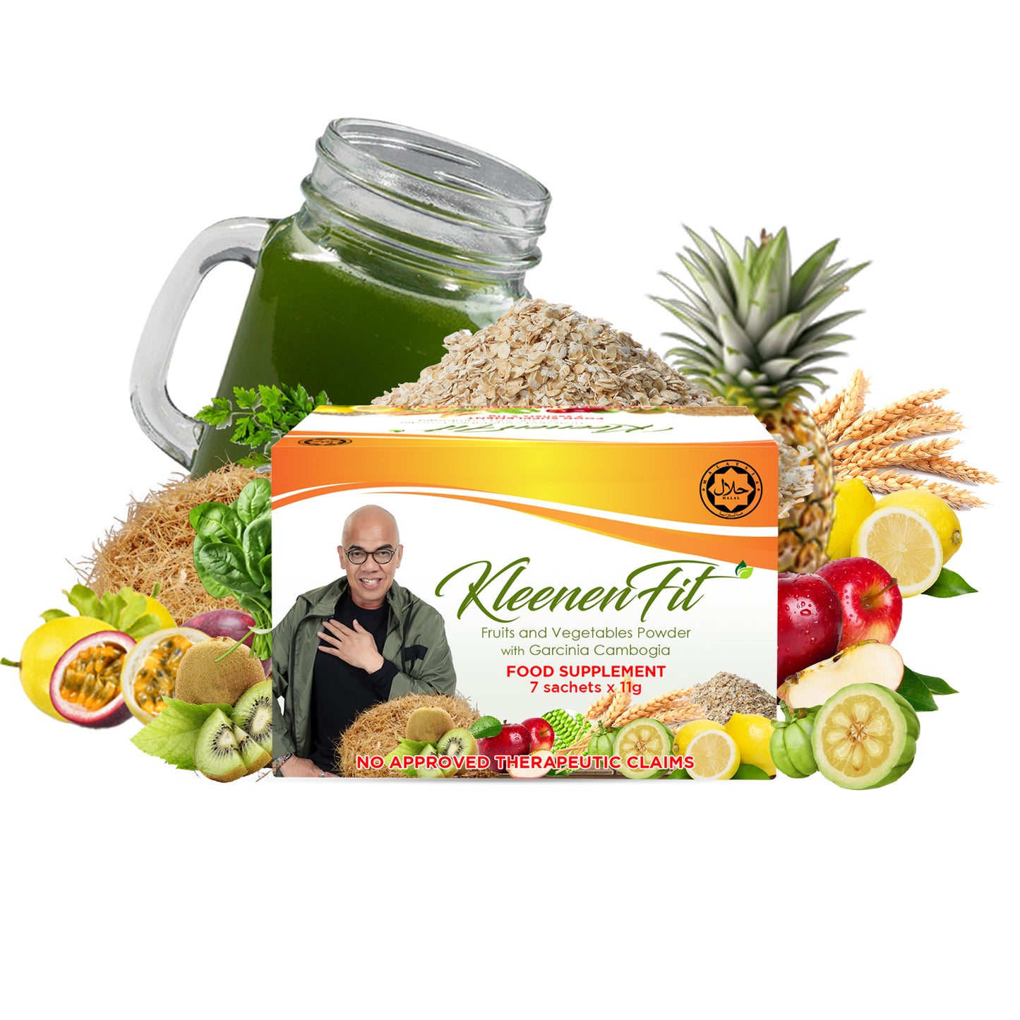 KLENZCOL(NOW KLEENENFIT) Prebiotics and Plant Fiber Drink for Gut Health, Colon Cleanse Fiber Drink 1Box / 7Sachets