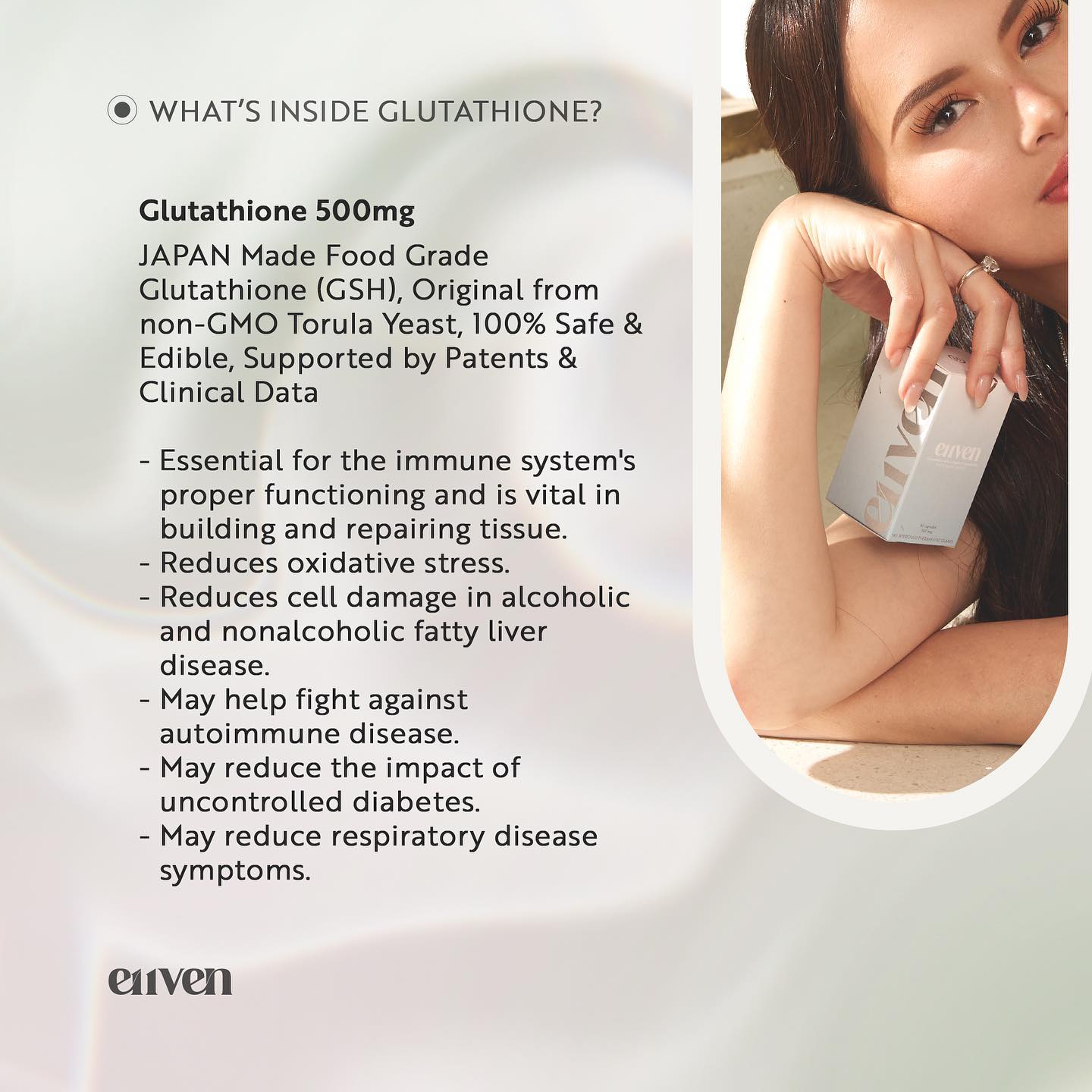 E11VEN Opitac™ Glutathione 30 Capsule Class S Japan Glutathione 500mg with 50mg Chamomile