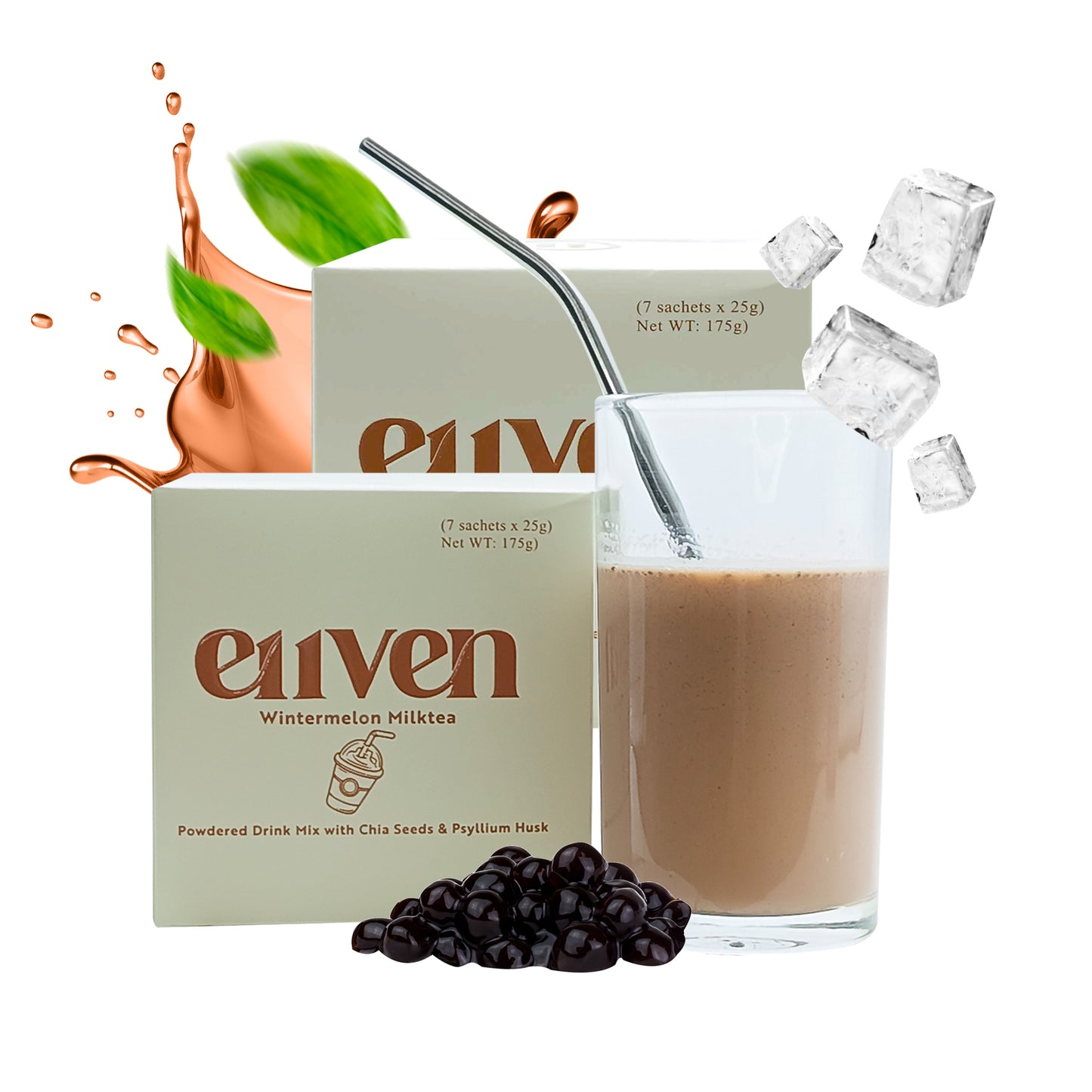 E11VEN Milk-Tea 7 Sachets with Chia Seeds