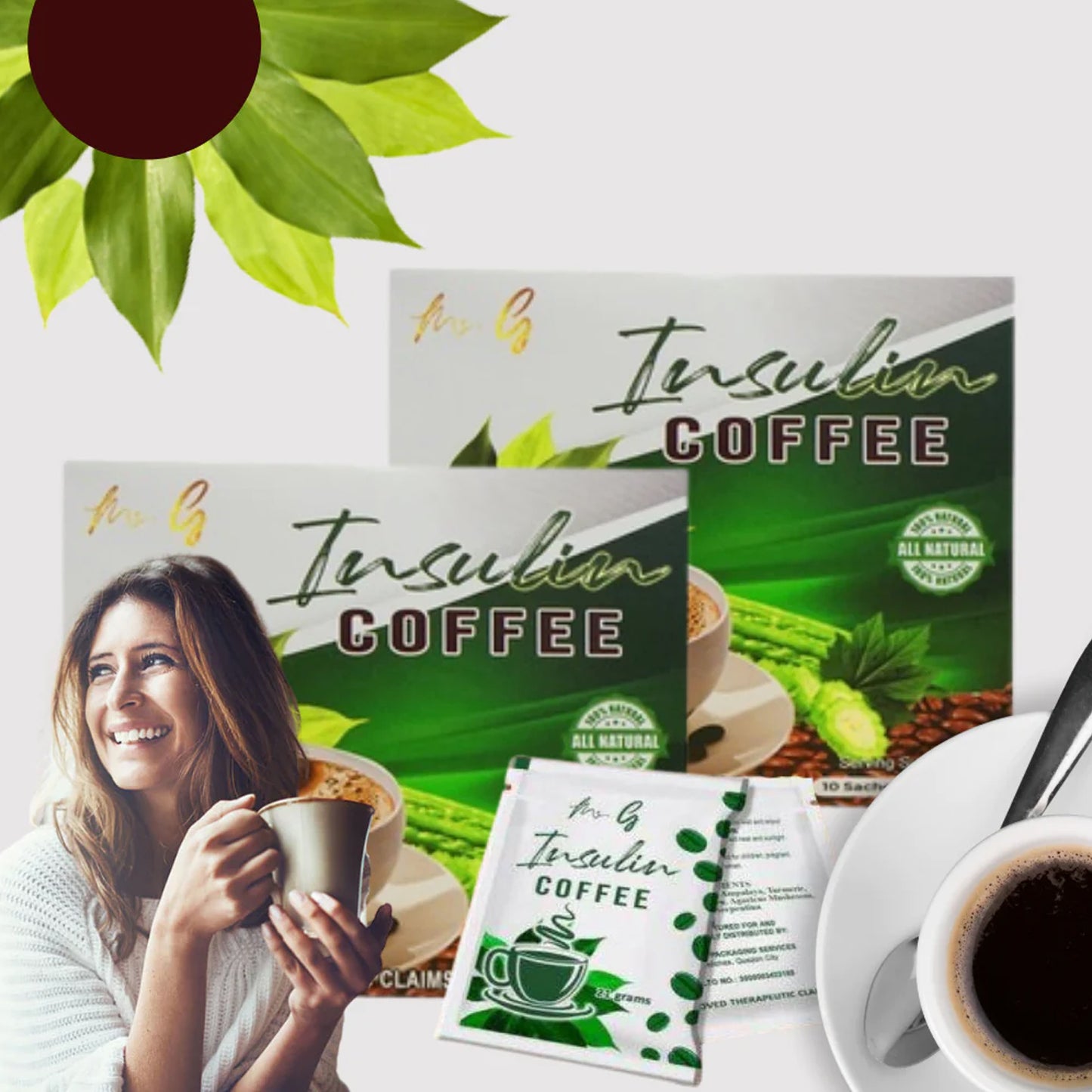 Ms. G Insulin Coffee powder beverage - 10 Sachets/Box