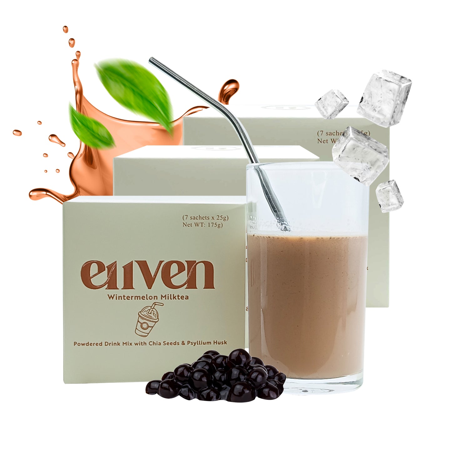 E11VEN Milk-Tea 7 Sachets with Chia Seeds
