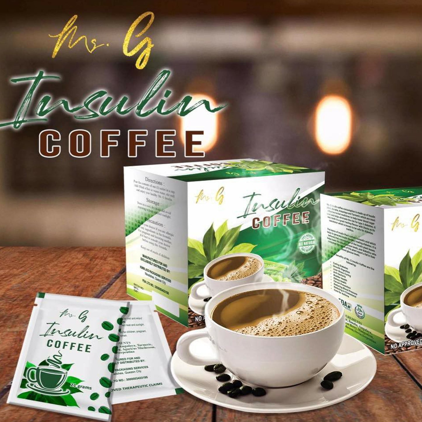 Ms. G Insulin Coffee powder beverage - 10 Sachets/Box