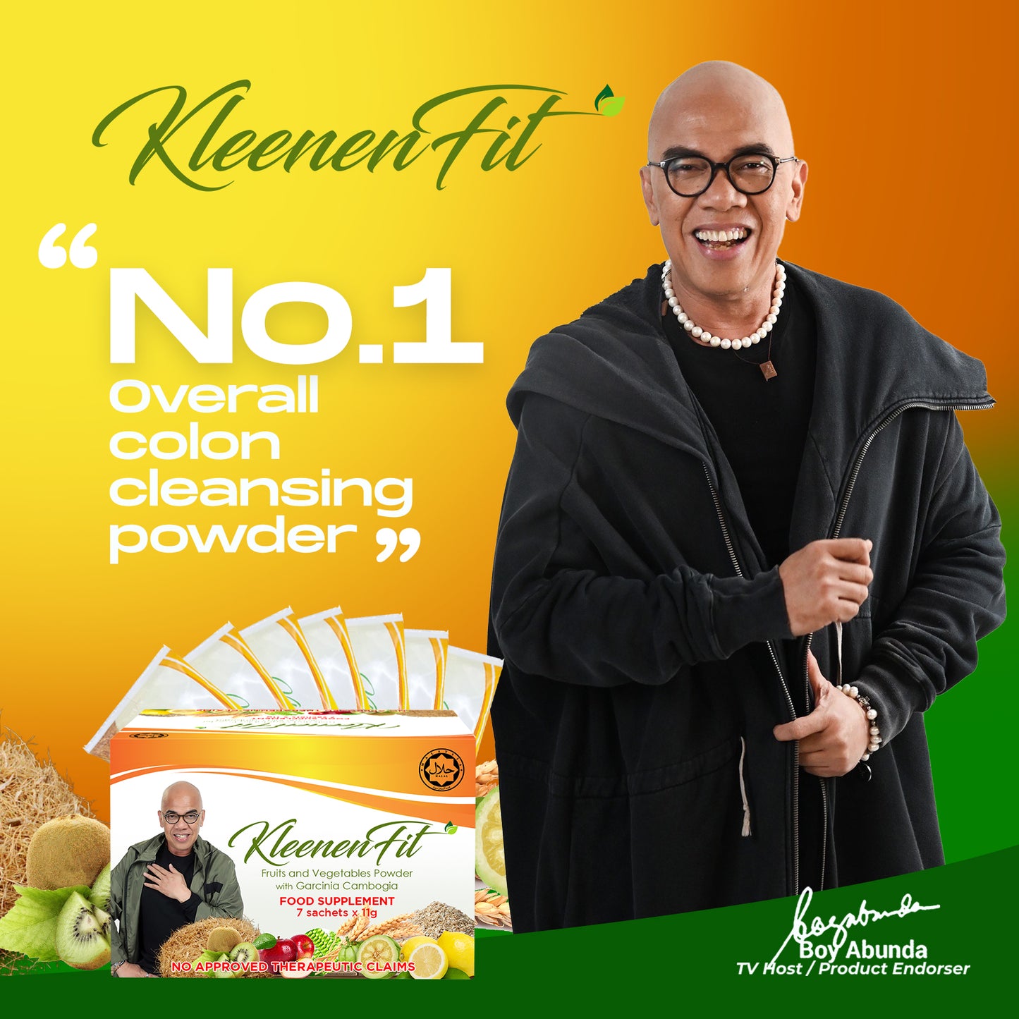 KLENZCOL(NOW KLEENENFIT) Prebiotics and Plant Fiber Drink for Gut Health, Colon Cleanse Fiber Drink 1Box / 7Sachets
