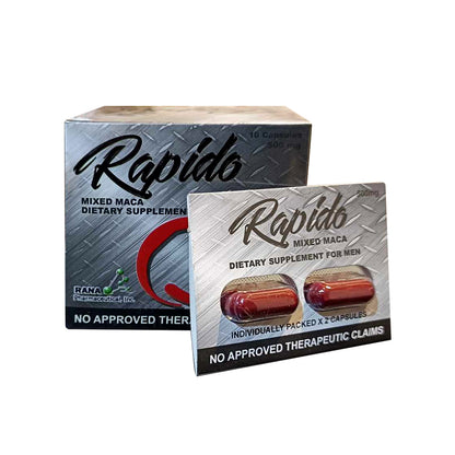 Rapido Herbal Dietary Supplement 500 mg 10 Capsules